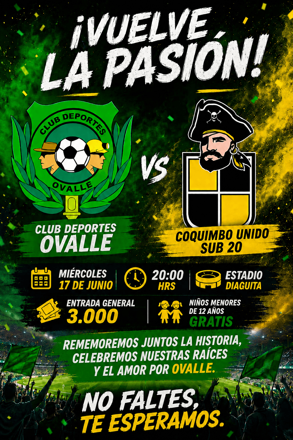 Club Deportes Ovalle v/s Cqbo Unido Sub 20